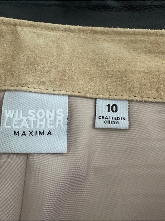 Wilson’s Leather Maxima Vintage Suede Leather Pants Tan Sz 10 - Picture 9 of 12